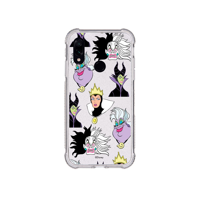 Funda Brillantina para Xiaomi Redmi Note 7 Oficial de Disney Villanas Patrón - Villanas Disney