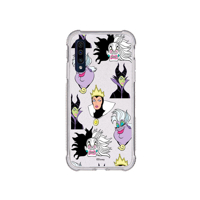 Funda Brillantina para Samsung Galaxy A50 Oficial de Disney Villanas Patrón - Villanas Disney