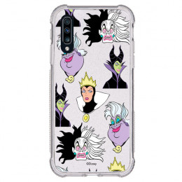 Funda Brillantina para Samsung Galaxy A70 Oficial de Disney Villanas Patrón - Villanas Disney