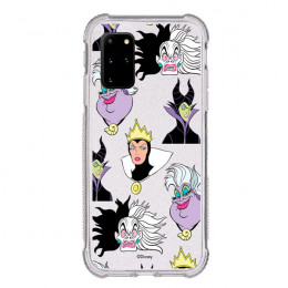 Funda Brillantina para Samsung Galaxy S20 Plus Oficial de Disney Villanas Patrón - Villanas Disney