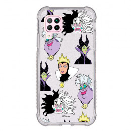 Funda Brillantina para Huawei P40 Lite Oficial de Disney Villanas Patrón - Villanas Disney