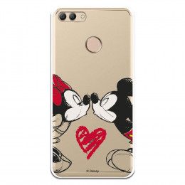 Carcasa Oficial Mikey Y Minnie Beso Clear para Huawei Y9 2018- La Casa de las Carcasas