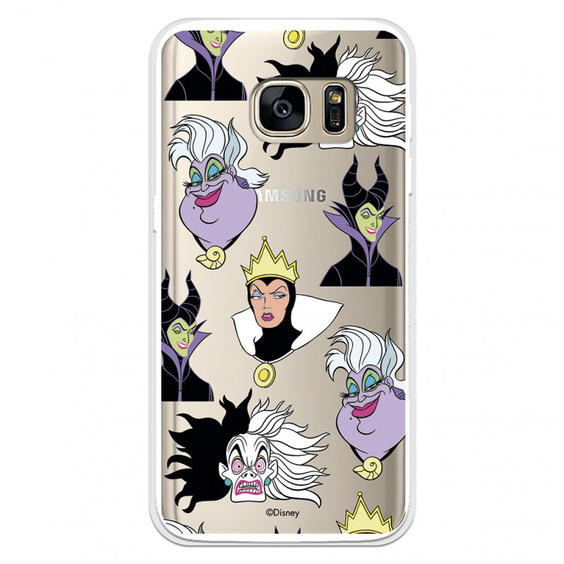 Funda para Samsung Galaxy S7 Oficial de Disney Villanas Patrón - Villanas Disney