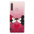 Carcasa Oficial Mikey Y Minnie Beso Clear para Samsung Galaxy A9 2018- La Casa de las Carcasas