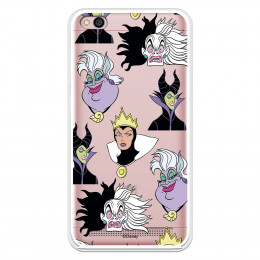 Funda para Xiaomi Redmi 5A Oficial de Disney Villanas Patrón - Villanas Disney