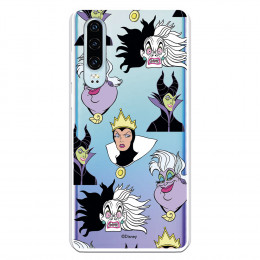 Funda para Huawei P30 Oficial de Disney Villanas Patrón - Villanas Disney