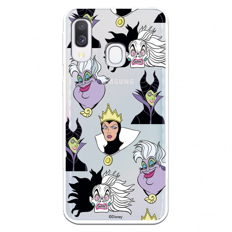 Funda para Samsung Galaxy A40 Oficial de Disney Villanas Patrón - Villanas Disney