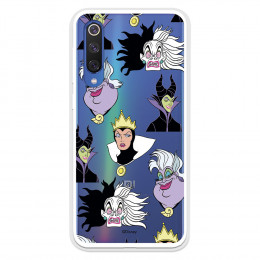 Funda para Xiaomi Mi 9 SE Oficial de Disney Villanas Patrón - Villanas Disney