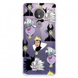 Funda para Motorola Moto G7 Power Oficial de Disney Villanas Patrón - Villanas Disney