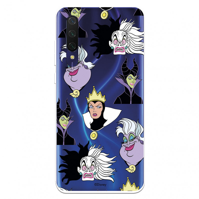 Funda para Xiaomi Mi 9 Lite Oficial de Disney Villanas Patrón - Villanas Disney