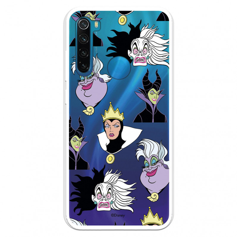 Funda para Xiaomi Redmi Note 8 Oficial de Disney Villanas Patrón - Villanas Disney