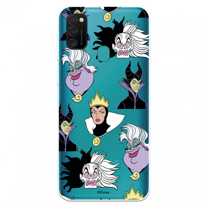 Funda para Samsung Galaxy M21 Oficial de Disney Villanas Patrón - Villanas Disney