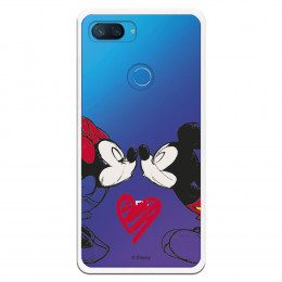 Carcasa Oficial Mikey Y Minnie Beso Clear para Xiaomi Mi 8 Lite- La Casa de las Carcasas