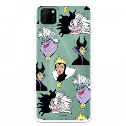 Funda para Huawei Y5p Oficial de Disney Villanas Patrón - Villanas Disney