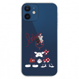 Funda para iPhone 12 Oficial de Disney Mickey y Minnie Love - Clásicos Disney