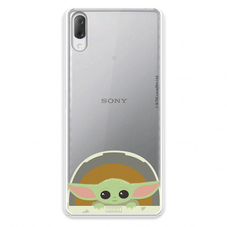 Funda para Sony Xperia L3 Oficial de Star Wars Baby Yoda Sonrisas - The Mandalorian