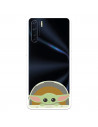 Funda para Oppo A91 Oficial de Star Wars Baby Yoda Sonrisas - The Mandalorian