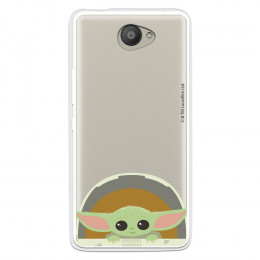 Funda para Bq Aquaris U Lite Oficial de Star Wars Baby Yoda Sonrisas - The Mandalorian