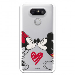 Carcasa Oficial Mikey Y Minnie Beso Clear para LG G5- La Casa de las Carcasas