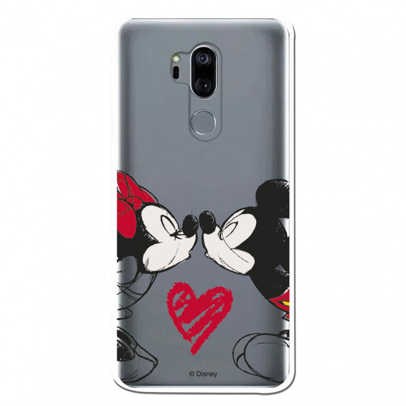 Carcasa Oficial Mikey Y Minnie Beso Clear para LG G7- La Casa de las Carcasas