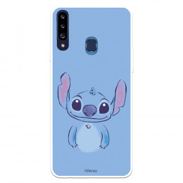 Funda para Samsung Galaxy A20S Oficial de Disney Stitch Azul - Lilo & Stitch