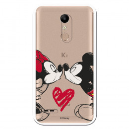 Carcasa Oficial Mikey Y Minnie Beso Clear para LG K10 2018- La Casa de las Carcasas