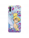 Funda para Honor 9X Oficial de Disney Campanilla Flores - Peter Pan