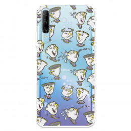 Funda para Honor 9X Oficial de Disney Chip Potts Siluetas - La Bella y la Bestia