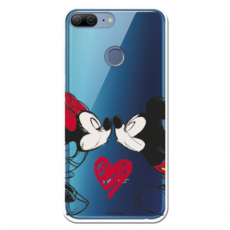 Carcasa Oficial Mikey Y Minnie Beso Clear para Honor 9 Lite- La Casa de las Carcasas