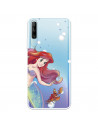 Funda para Huawei P Smart Pro Oficial de Disney Ariel y Sebastián Burbujas - La Sirenita