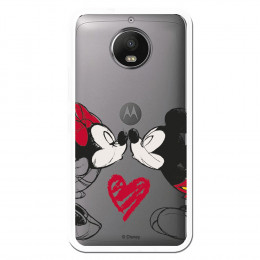 Carcasa Oficial Mikey Y Minnie Beso Clear para Motorola Moto G5s Plus- La Casa de las Carcasas