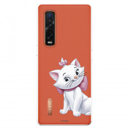 Funda para Oppo Find X2 Pro Oficial de Disney Marie Silueta - Los Aristogatos