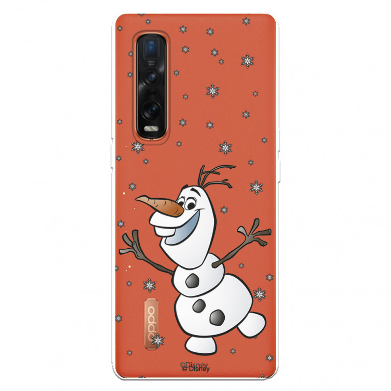 Funda para Oppo Find X2 Pro Oficial de Disney Olaf Transparente - Frozen