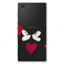 Carcasa Oficial Mikey Y Minnie Beso Clear para Sony Xperia L1- La Casa de las Carcasas