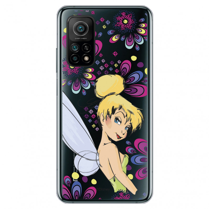 Funda para Xiaomi Mi 10T Pro Oficial de Disney Campanilla Flores - Peter Pan