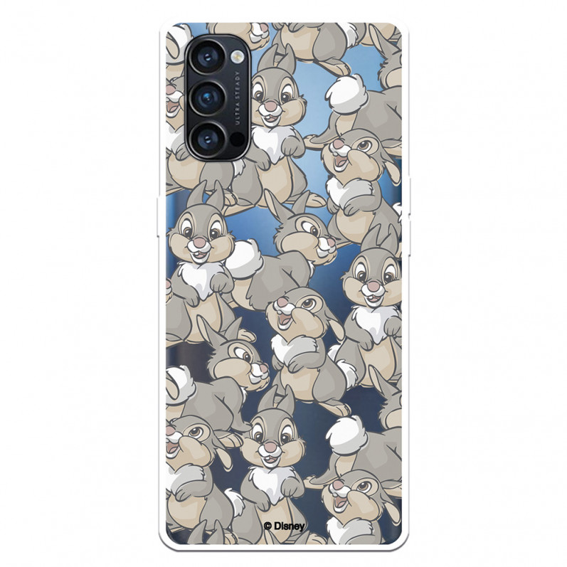 Funda para Oppo Reno 4 Pro Oficial de Disney Tambor Patrones - Bambi