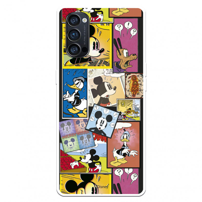 Funda para Oppo Reno 4 Pro Oficial de Disney Mickey Comic - Clásicos Disney