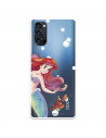 Funda para Oppo Reno 4 Pro Oficial de Disney Ariel y Sebastián Burbujas - La Sirenita