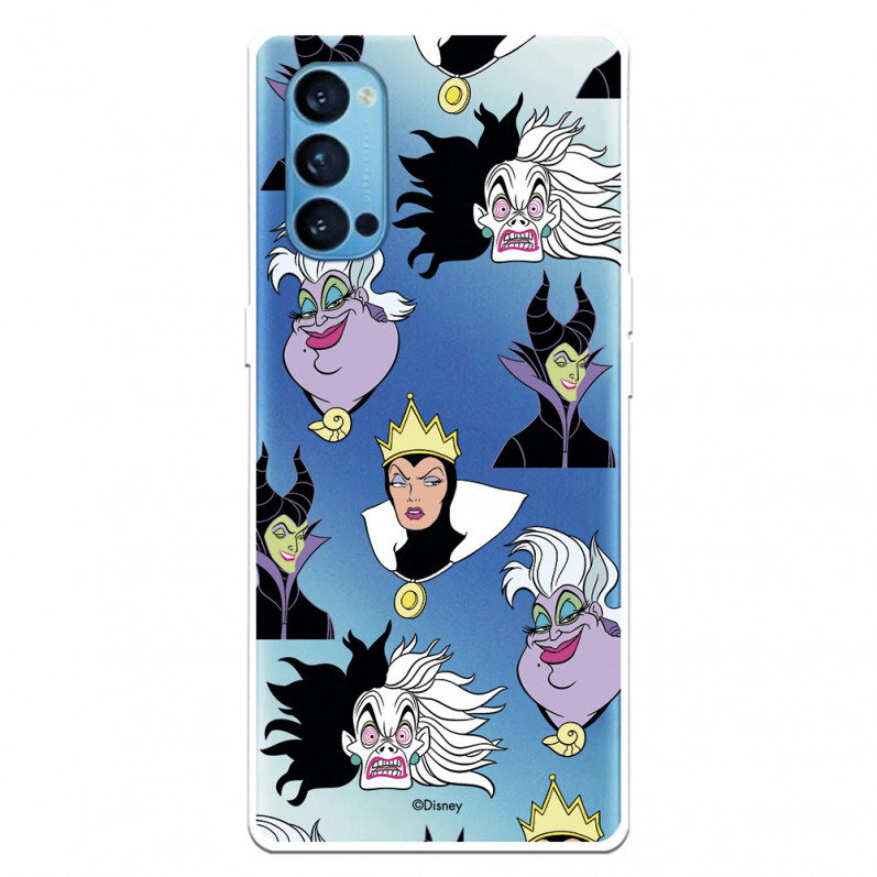 Funda para Oppo Reno 4 Oficial de Disney Villanas Patrón - Villanas Disney