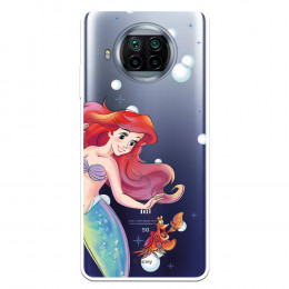 Funda para Xiaomi Mi 10T Lite Oficial de Disney Ariel y Sebastián Burbujas - La Sirenita