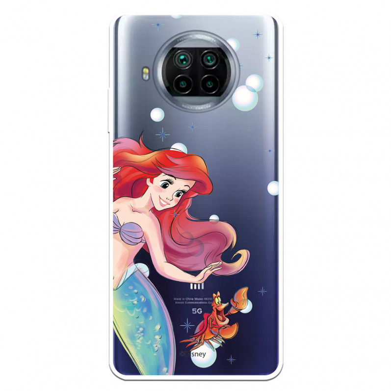 Funda para Xiaomi Mi 10T Lite Oficial de Disney Ariel y Sebastián Burbujas - La Sirenita