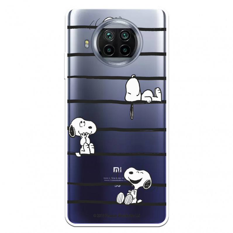 Funda para Xiaomi Mi 10T Lite Oficial de Peanuts Snoopy rayas - Snoopy