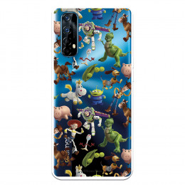 Funda para Realme 7 Oficial de Disney Muñecos Toy Story Siluetas - Toy Story