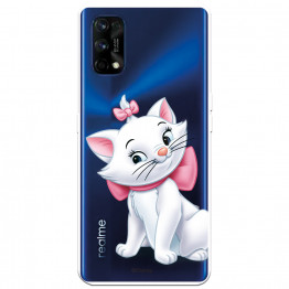 Funda para Realme 7 Pro Oficial de Disney Marie Silueta - Los Aristogatos