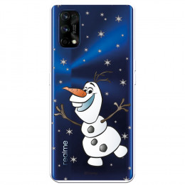 Funda para Realme 7 Pro Oficial de Disney Olaf Transparente - Frozen