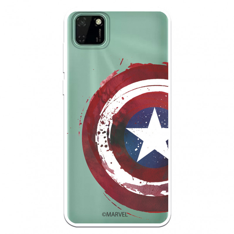 Funda para Huawei Y5p Oficial de Marvel Capitán América Escudo Transparente - Marvel