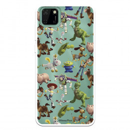 Funda para Huawei Y5p Oficial de Disney Muñecos Toy Story Siluetas - Toy Story