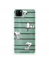 Funda para Huawei Y5p Oficial de Peanuts Snoopy rayas - Snoopy