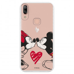 Carcasa Oficial Disney Mikey Y Minnie Beso Clear para Vsmart Active 1 Plus- La Casa de las Carcasas