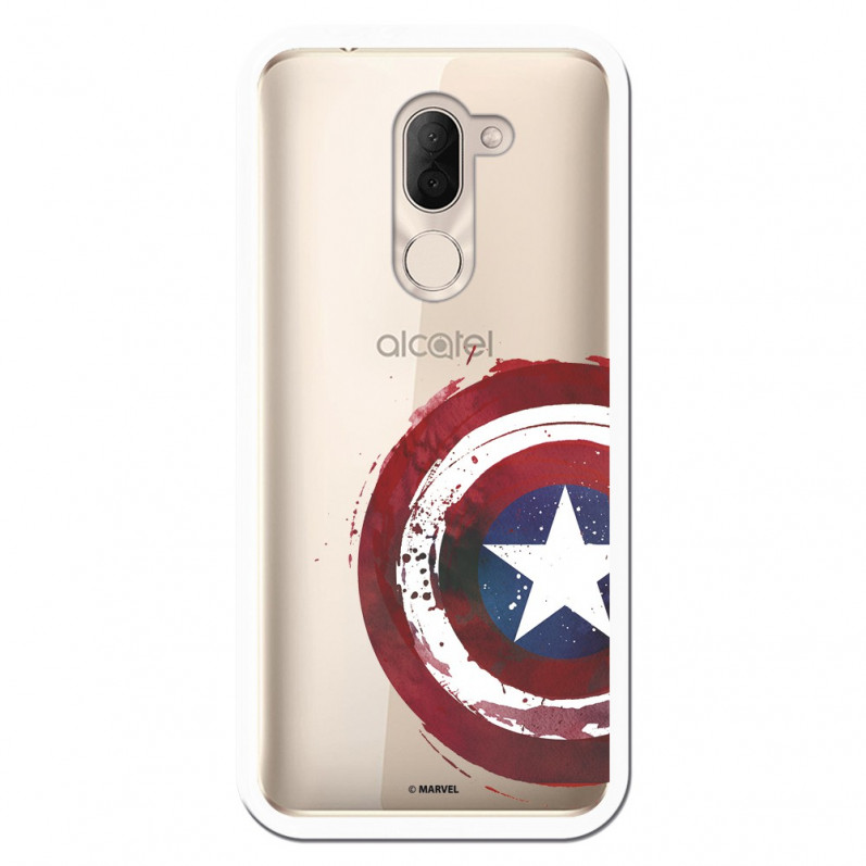 Carcasa Oficial Escudo Capitan America para Alcatel 3X- La Casa de las Carcasas